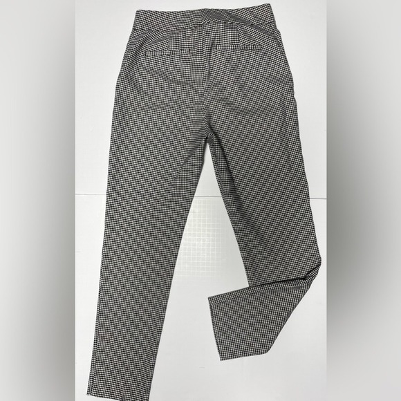Reiss Arlo Houndstooth High Rise Black White Straight Trousers Womens 6 - Picture 3 of 16